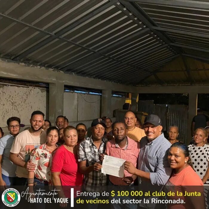 El Departamento de Desarrollo Comunitario hace entrega al sector “la Rinconada”