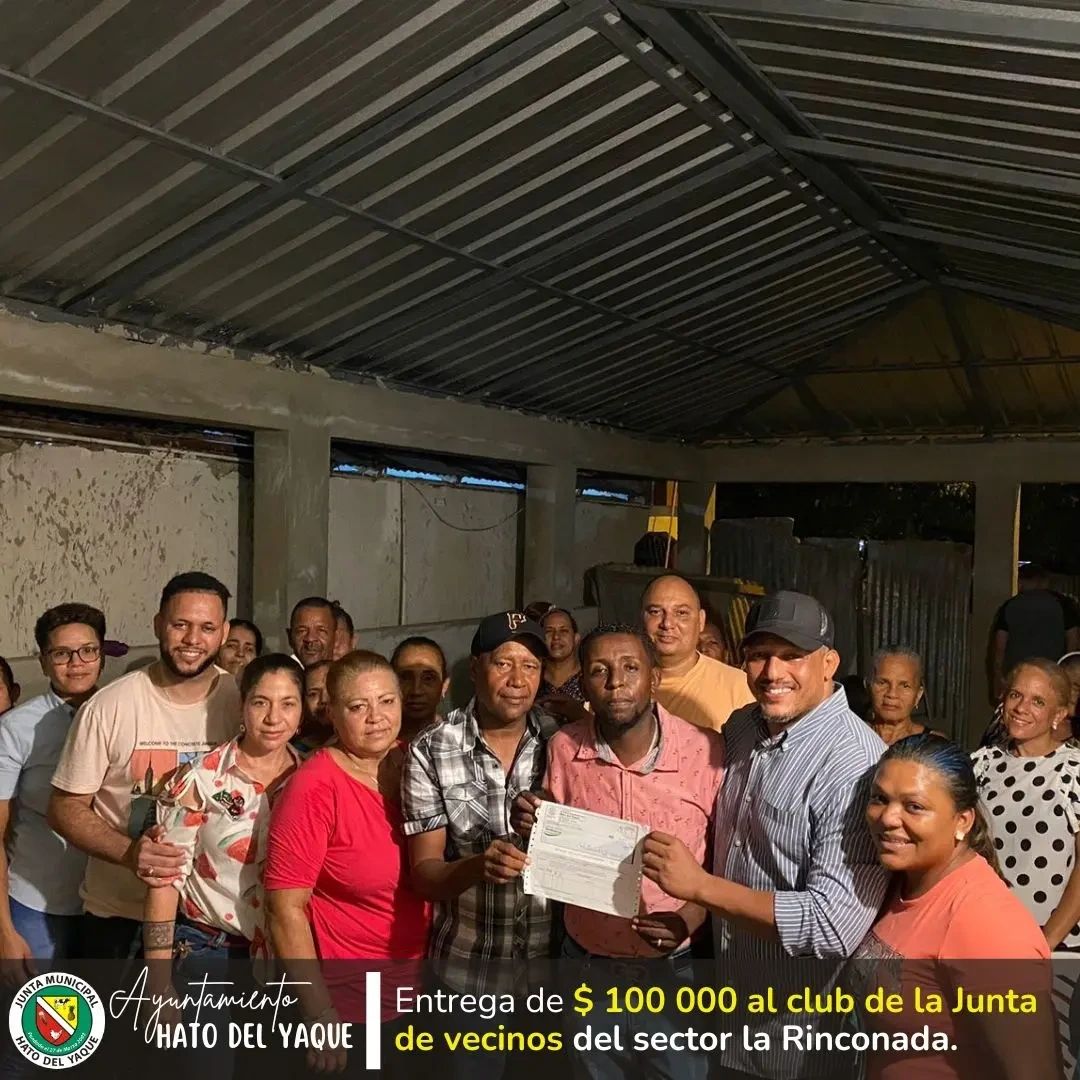 El Departamento de Desarrollo Comunitario hace entrega al sector “la Rinconada”