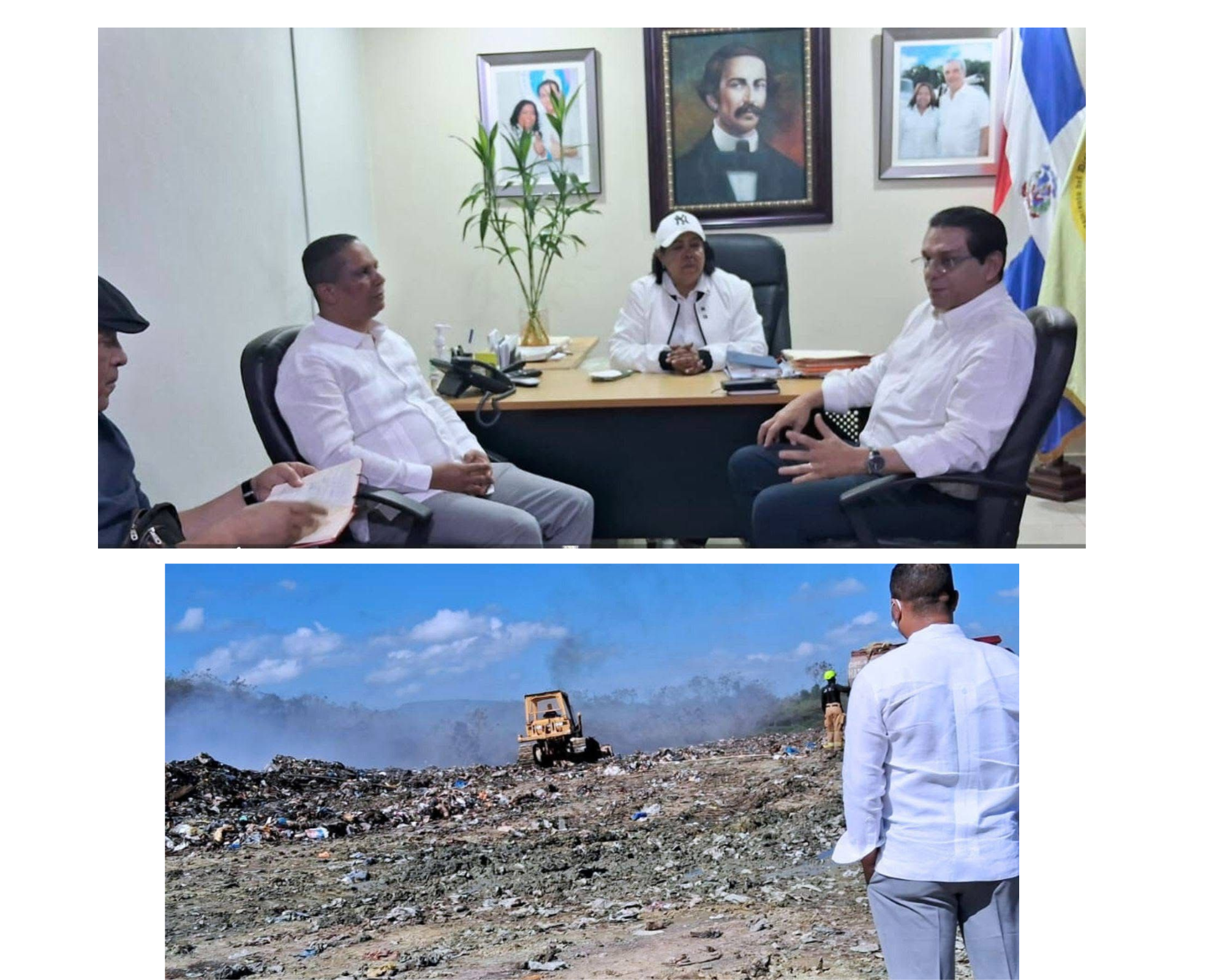 “Juntas Distritales de Hato del Yaque y La Canela solicitan solución inmediata al problema del vertedero.”