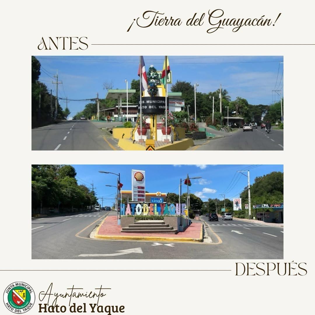 “HOY ES UN BUEN DIA PARA RECORDAR EL ANTES Y DESPUES NUESTRA ENTRADA DE BIENVENIDA A HATO DEL YAQUE, SANTIAGO”