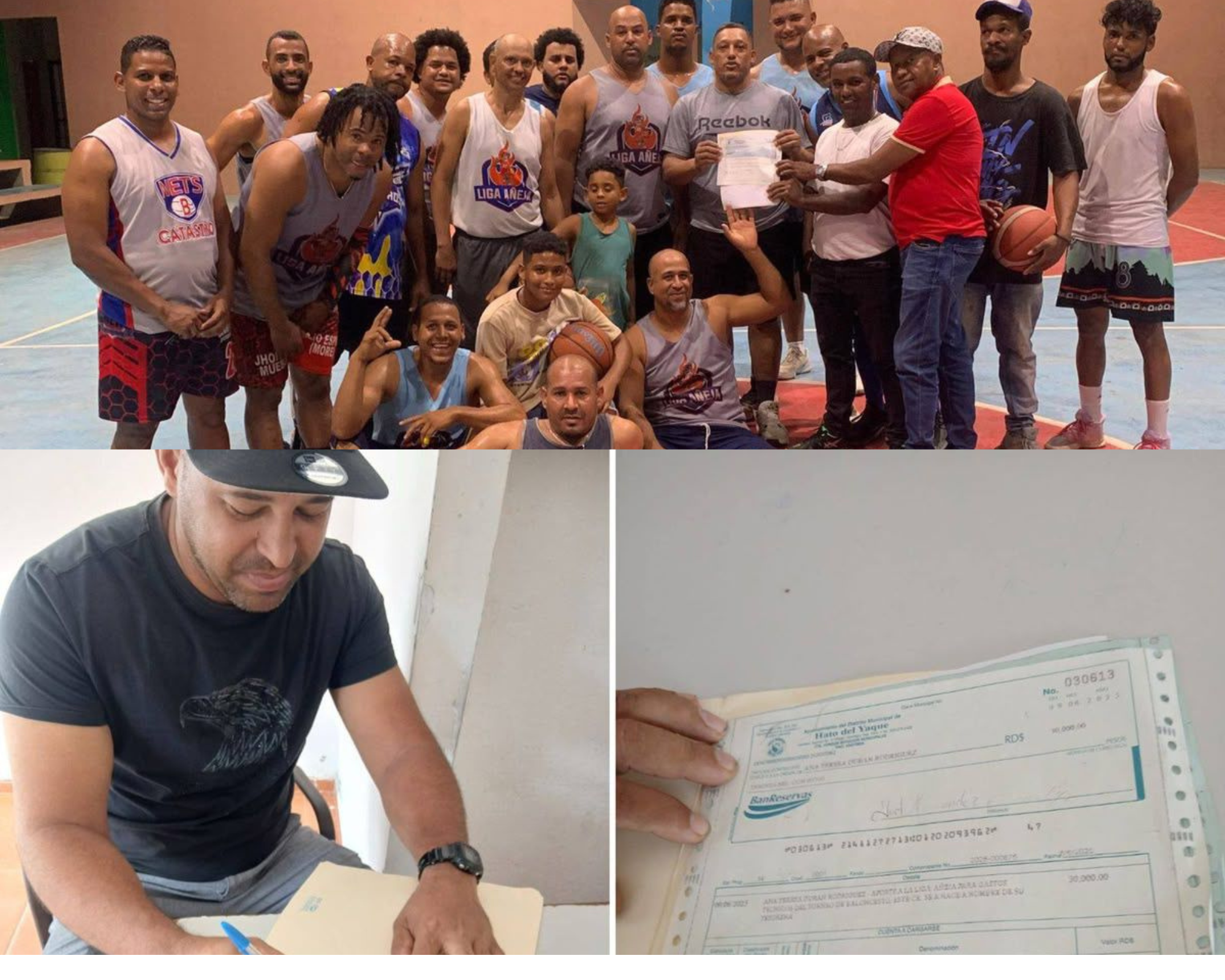 "Apoyo al Deporte Local: Entrega de Aporte a la Liga Añeja de Baloncesto"