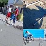 Avanzan trabajos de construcción de badén en Villa Progreso.